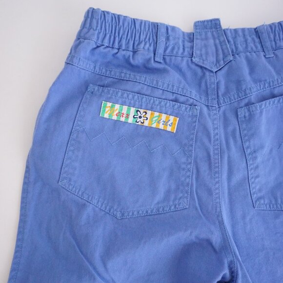 Vintage Mexx Girl Pants Periwinkle Blue 90s Y2K Elastic High Waist 16 - Picture 12 of 13